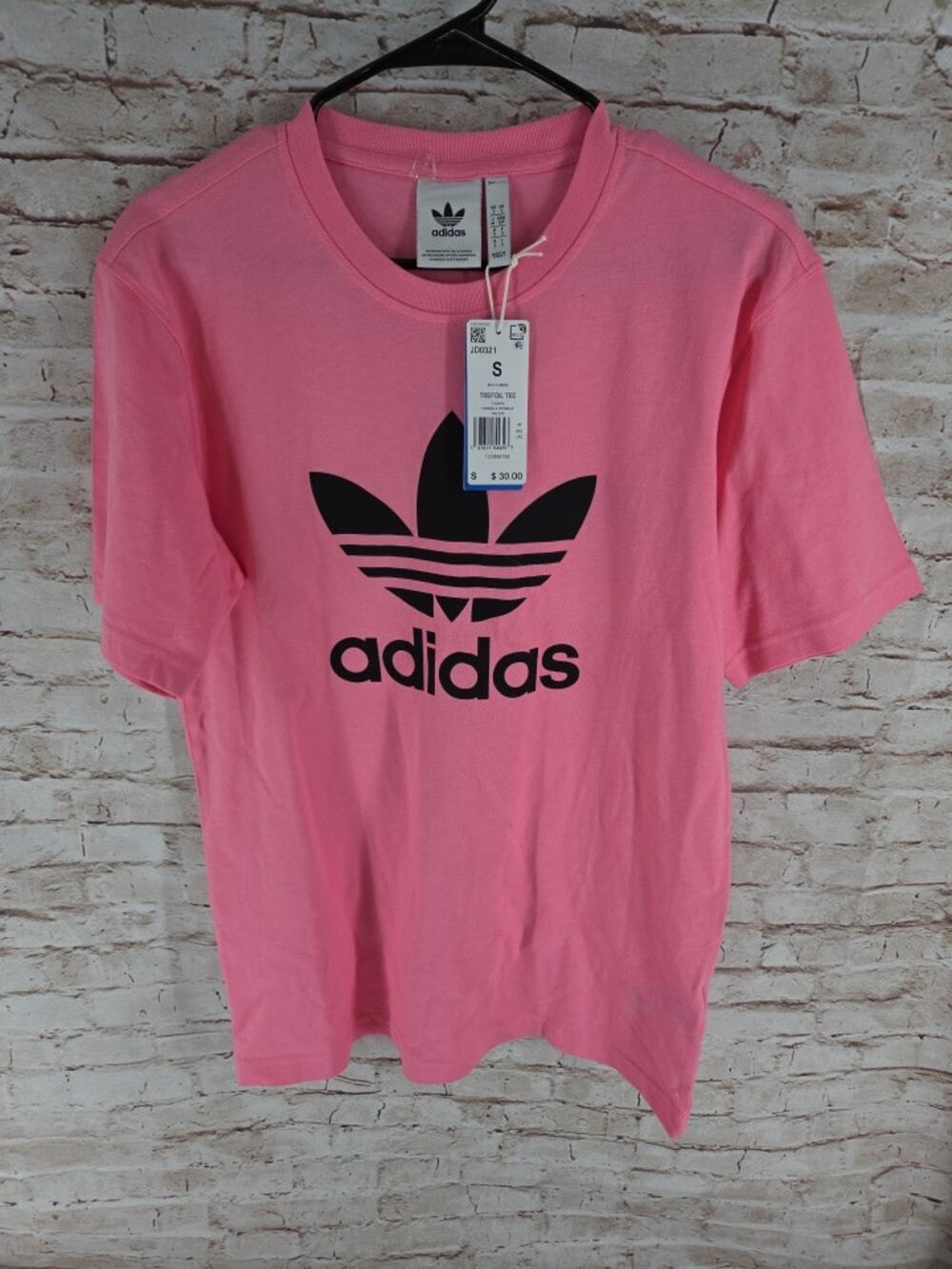 adidas Originals Trefoil Shirt Mens Sz S Pink Black Graphic